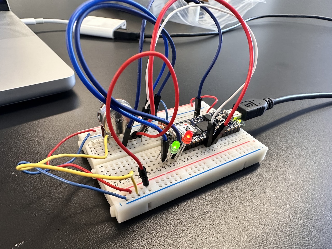 Side view of LEDs